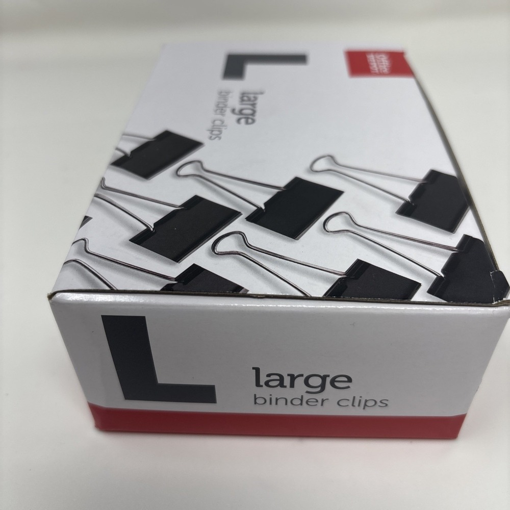 Large Binder Clips Box of 12‎  1-inch Capacity Paper Clamps for Office Supplies - Picture 2 of 3